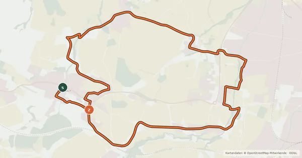 Kartenübersicht der Radroute Vierziger-Tour