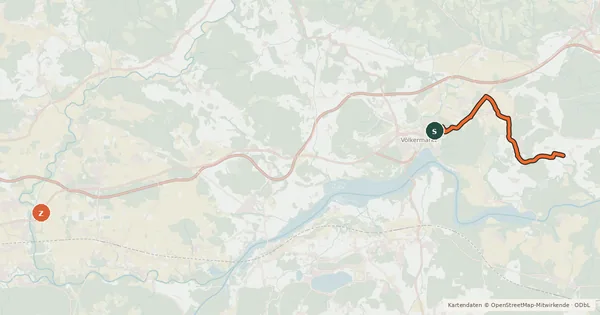 Kartenübersicht der Radroute Völkermarkterweg