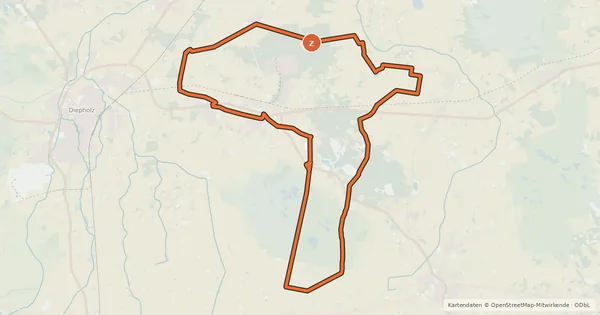 Kartenübersicht der Radroute Vogeltour