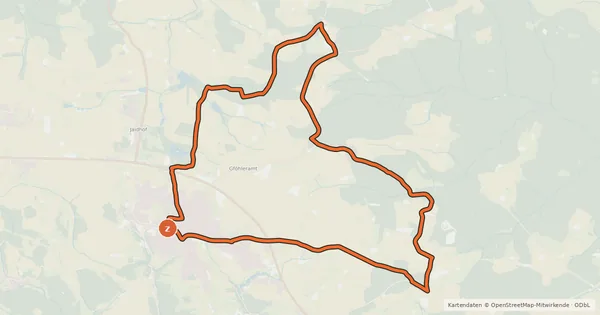 Kartenübersicht der Radroute "Volt" Runde Gföhl