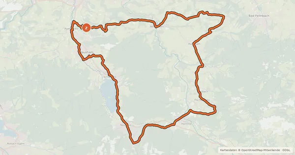 Kartenübersicht der Radroute Von Baum zu Baum - Tour 1 - Miesbacher Land