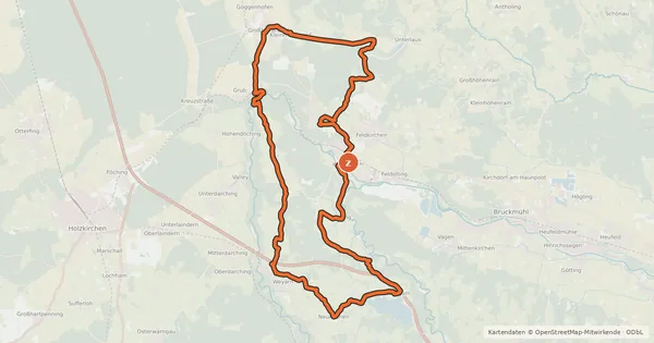 Kartenübersicht der Radroute Von Baum zu Baum - Tour 4 - im Miesbacher Land
