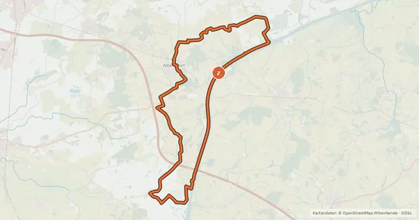 Kartenübersicht der Radroute Von Kanal und Steinzeitgräbern