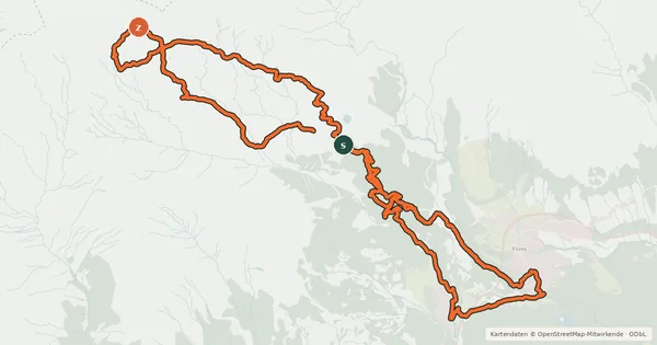 Kartenübersicht der Radroute Vorab Trail