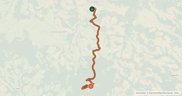 Kartenübersicht der Radroute Vorau – Masenberg MTB Tour