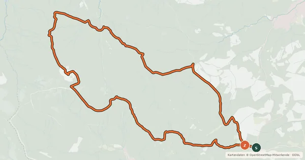 Kartenübersicht der Radroute W9 (Auf zum Brocken)