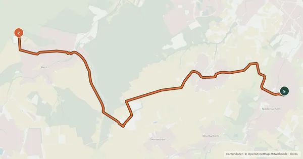 Kartenübersicht der Radroute Wachtberg Randroute R8