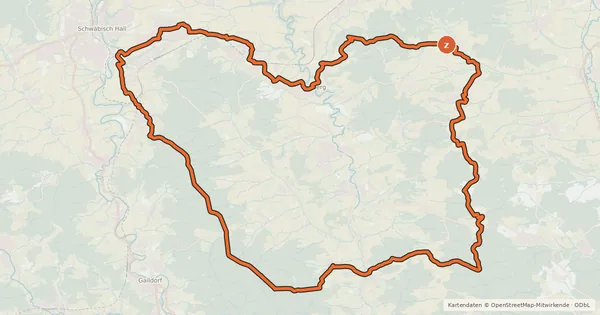 Kartenübersicht der Radroute WälderTour - West