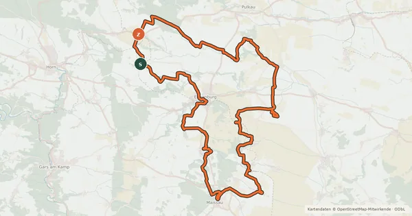 Kartenübersicht der Radroute Wald & Reben-Radtour