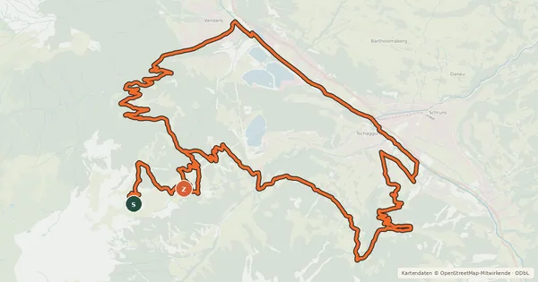 Kartenübersicht der Radroute Wald und Wiesen Tour