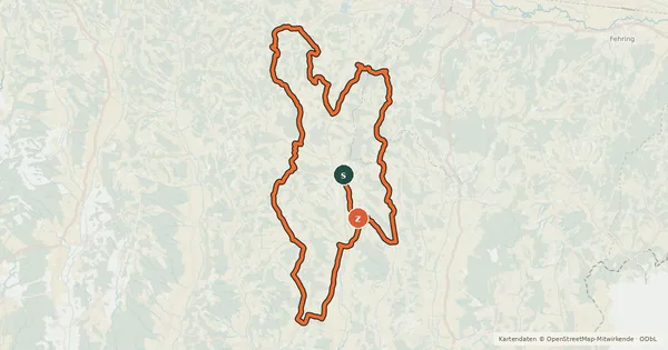 Kartenübersicht der Radroute Wald- und Wiesentour