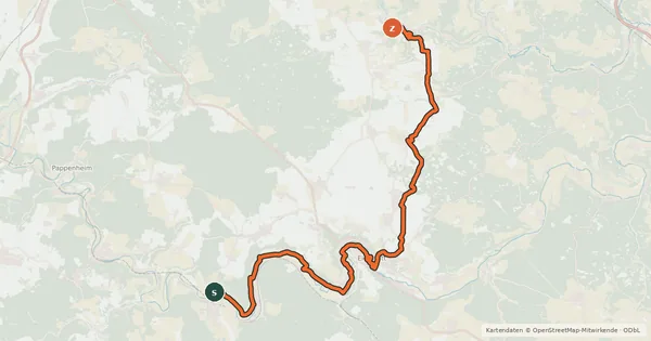 Kartenübersicht der Radroute Walderlebnis-Tour
