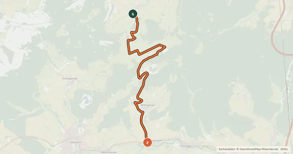 Kartenübersicht der Radroute Waldhessen R10.1