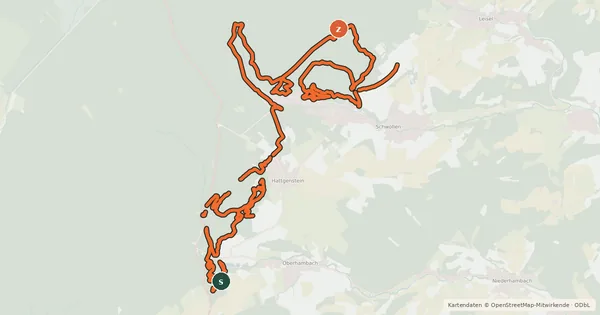 Kartenübersicht der Radroute Waldmeister MTB
