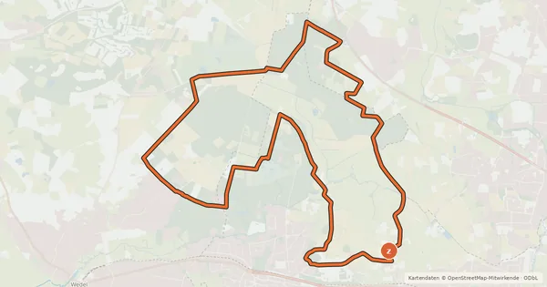 Kartenübersicht der Radroute Waldroute
