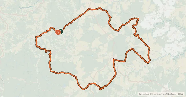 Kartenübersicht der Radroute Waldviertler Hochlandweg