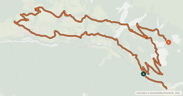 Kartenübersicht der Radroute Wallfahrtsrunde Kaltenbrunn