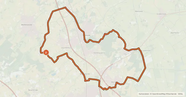 Kartenübersicht der Radroute Wallheckenroute
