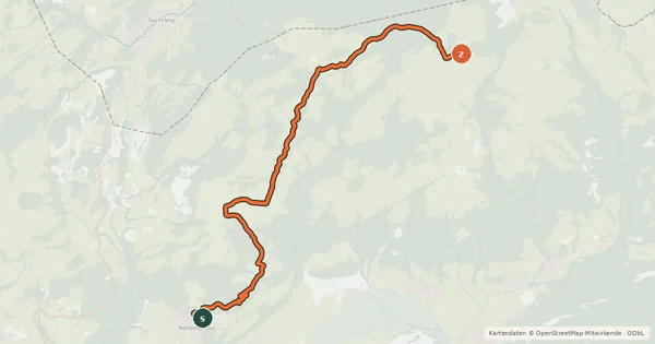 Kartenübersicht der Radroute Wandberg