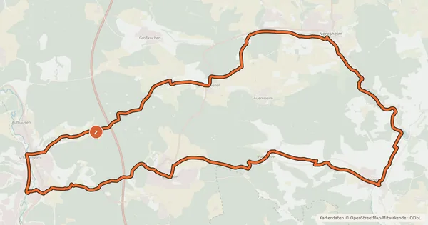 Kartenübersicht der Radroute Wasser & Stein Tour