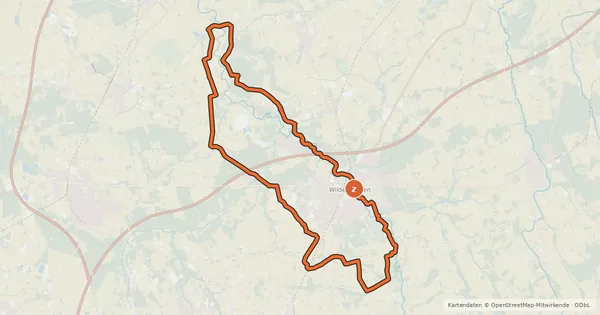 Kartenübersicht der Radroute WasserMühlen-Tour