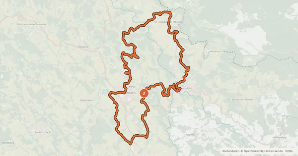 Kartenübersicht der Radroute Weberland-Runde