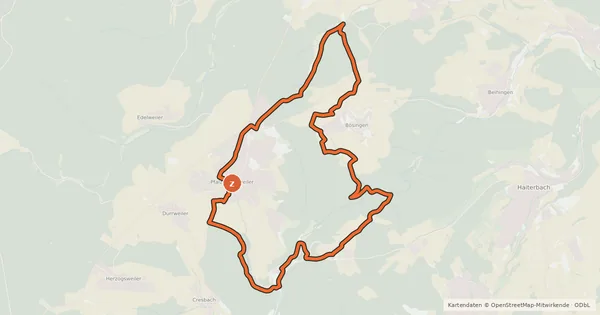 Kartenübersicht der Radroute Weiler Wald-Tour