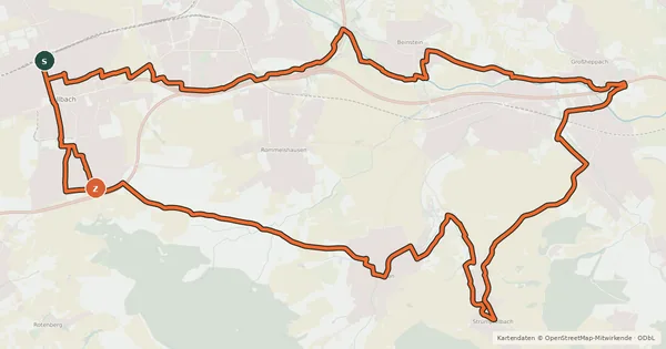 Kartenübersicht der Radroute Wein- und Kelterroute
