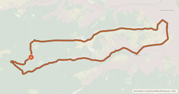 Kartenübersicht der Radroute Weinberg-Strecke