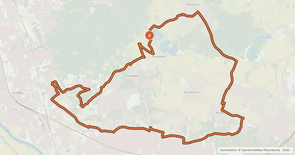 Kartenübersicht der Radroute Weinberge-Tour