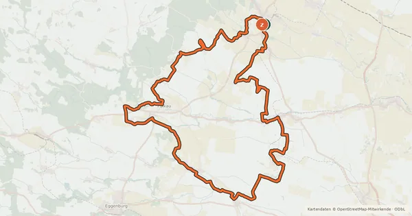 Kartenübersicht der Radroute Weinradroute Weinviertel DAC