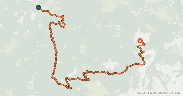Kartenübersicht der Radroute Weißenfluh Alpe