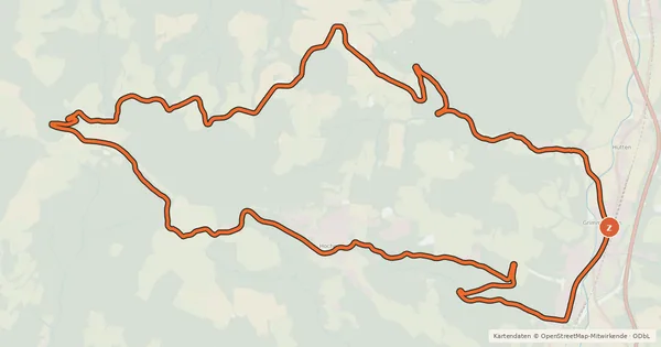 Kartenübersicht der Radroute Weitblickroute (e-Bike)