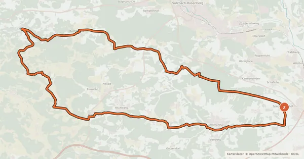 Kartenübersicht der Radroute Wellnes-Tour