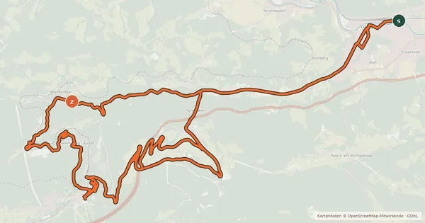 Kartenübersicht der Radroute Weltkulturerbe-Radroute