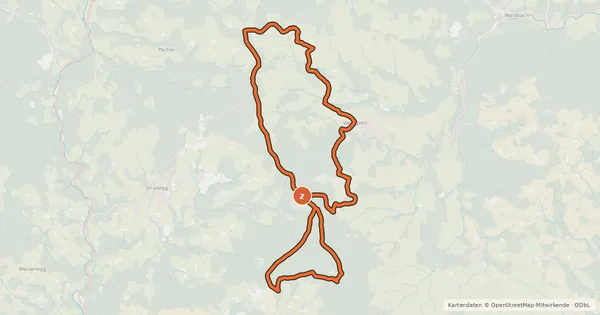 Kartenübersicht der Radroute Wenigzeller Wildwiesenrunde
