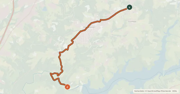 Kartenübersicht der Radroute Wermelskirchen (44) - Wermelskirchen (49)