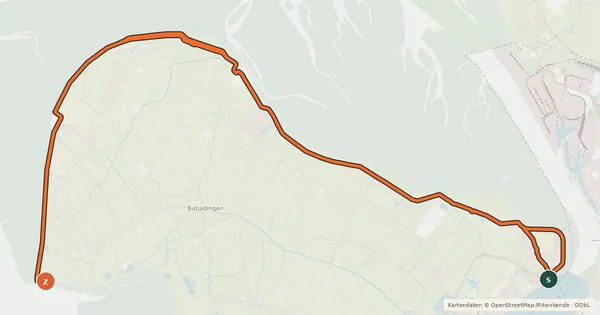 Kartenübersicht der Radroute Weserradweg, Variante