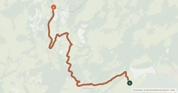 Kartenübersicht der Radroute Wildbichl