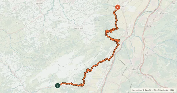 Kartenübersicht der Radroute Wildmannli Bike