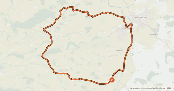 Kartenübersicht der Radroute Wildobst - Runde