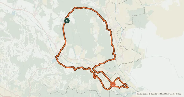 Kartenübersicht der Radroute Wildpark-Radweg