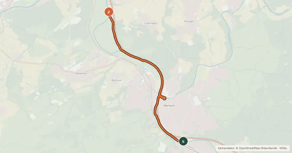 Kartenübersicht der Radroute Wildwald-Tour