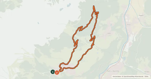 Kartenübersicht der Radroute Windles Wiesen Tour