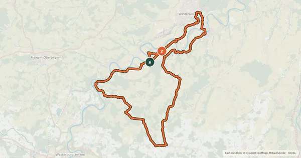 Kartenübersicht der Radroute Windparkrunde