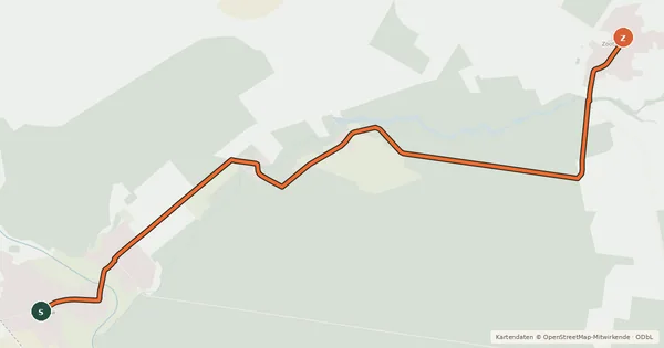 Kartenübersicht der Radroute Wittstock (20) - Wittstock (22)