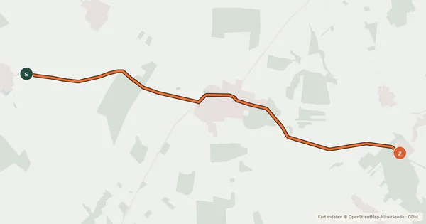 Kartenübersicht der Radroute Wittstock (94) - Meyenburg (98)