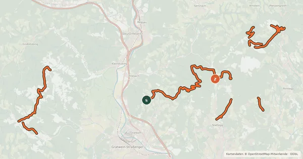 Kartenübersicht der Radroute WM Marathon
