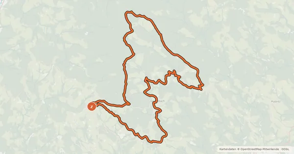 Kartenübersicht der Radroute Wolftratentour