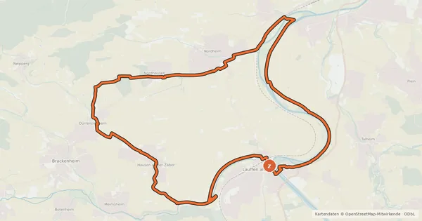 Kartenübersicht der Radroute Z1 Beginner-Tour